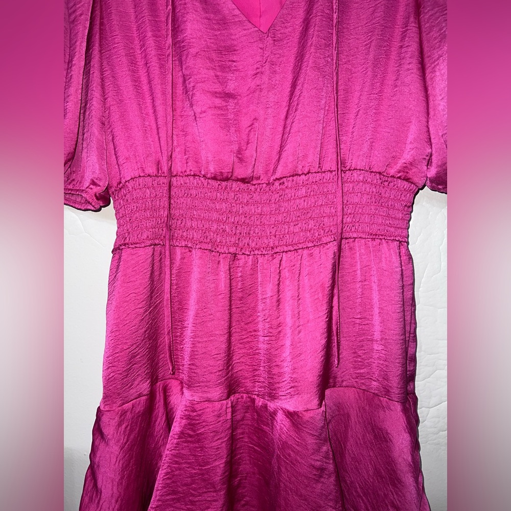 Sam Edelman Fuchsia Ruffled Blouse - Picture 2 of 8
